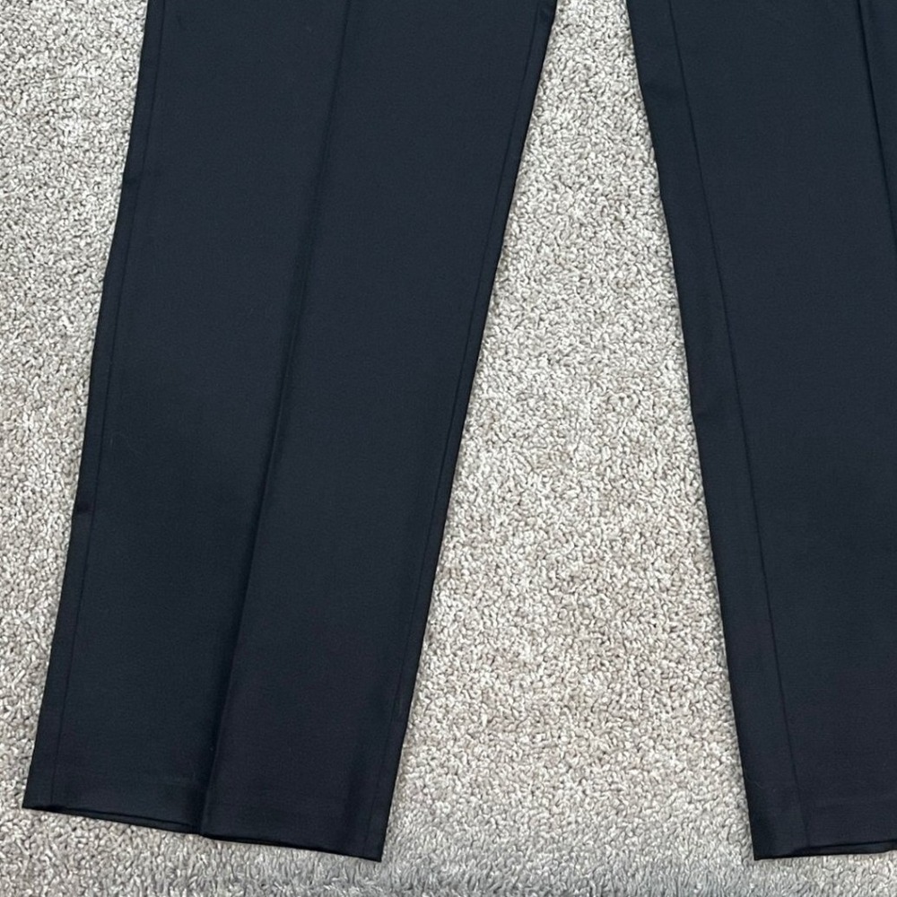 Haggar Premium No Iron Khaki Pants Men 38x34 Black Stretch Waistband Classic Fit - Picture 3 of 15